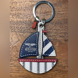 Coach x St. James Leather Sailboat Bag Charm Key Chain